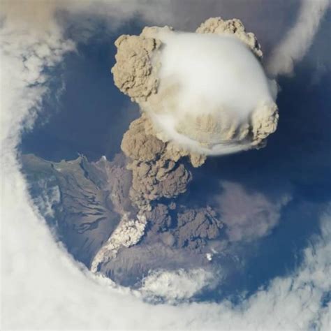 volcano eruption video from space